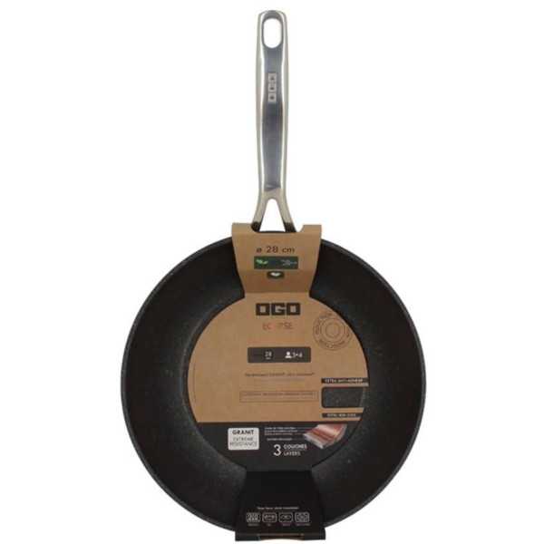 Wok OGO Living Eclipse 28 cm Tous feux dont induction