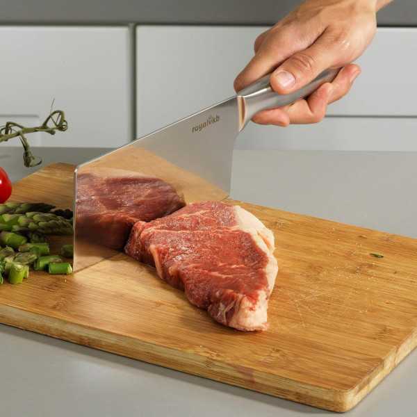 Couteau chef chinois Royalvkb 18 cm Inox 2