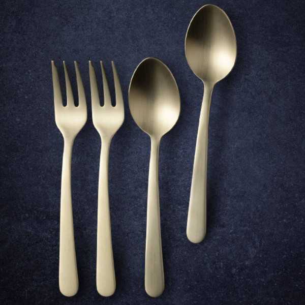 Set de 4 couverts café et Gateaux Royal Van Kempen Champagne