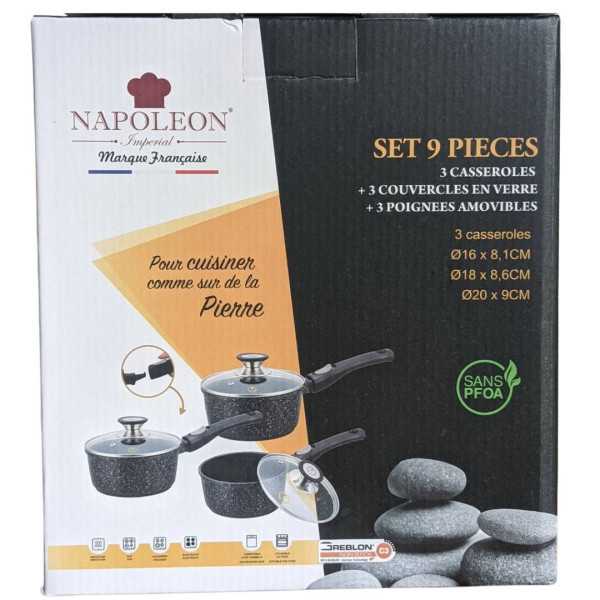 Set 3 Casseroles Napoléon impérial avec Couvercles