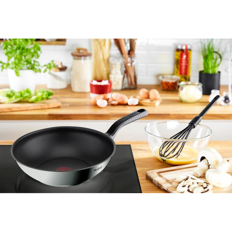 Tefal Ingenio Batterie de cuisine 7 pièces, Induction, Revêtement antiadhésif, Empilable, Gain de place, Indicateur de