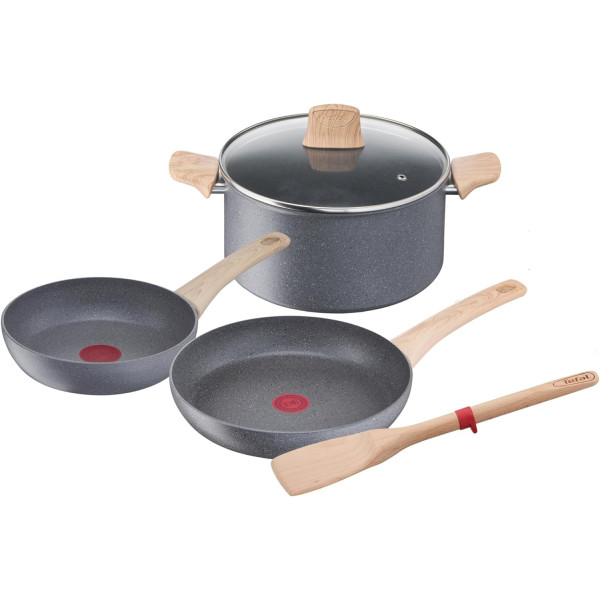 Tefal Ingenio Batterie de cuisine 7 pièces, Induction, Revêtement antiadhésif, Empilable, Gain de place, Indicateur de 2