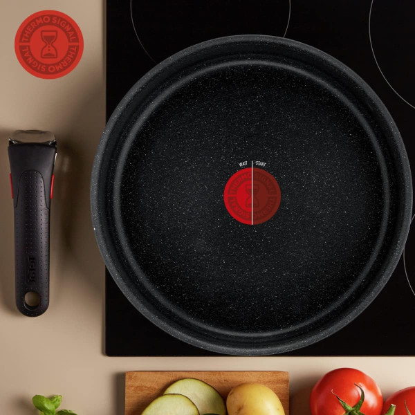 Tefal Ingenio Batterie de cuisine 7 pièces, Induction, Revêtement antiadhésif, Empilable, Gain de place, Indicateur de 2