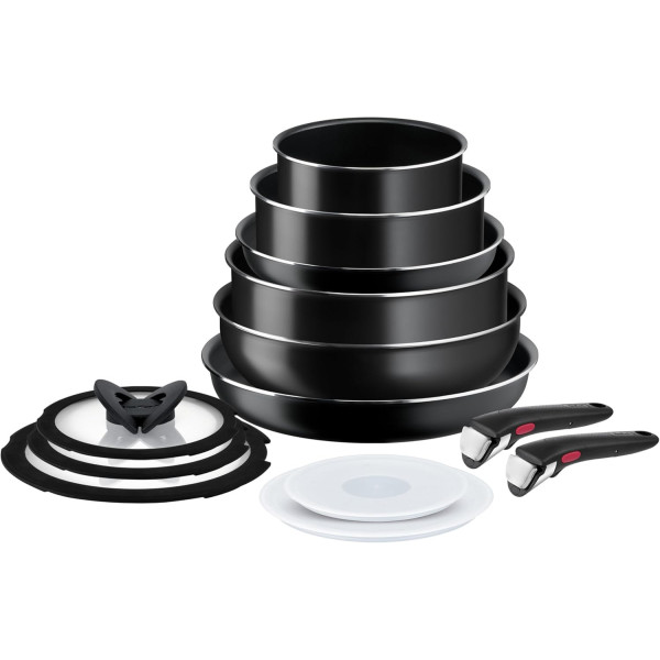 Tefal Ingenio Batterie de cuisine 7 pièces, Induction, Revêtement antiadhésif, Empilable, Gain de place, Indicateur de 2