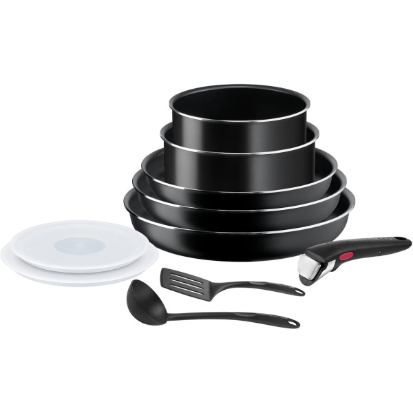 Tefal Ingenio Batterie de cuisine 7 pièces, Induction, Revêtement antiadhésif, Empilable, Gain de place, Indicateur de 2