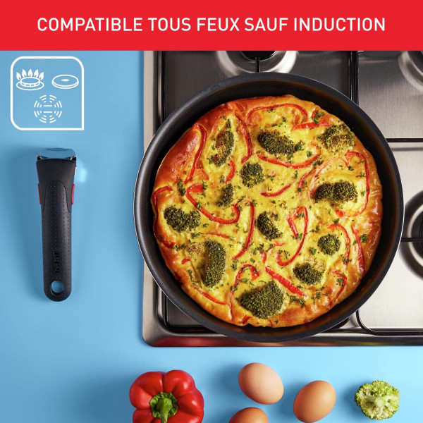 Tefal Ingenio Batterie de cuisine 7 pièces, Induction, Revêtement antiadhésif, Empilable, Gain de place, Indicateur de 2