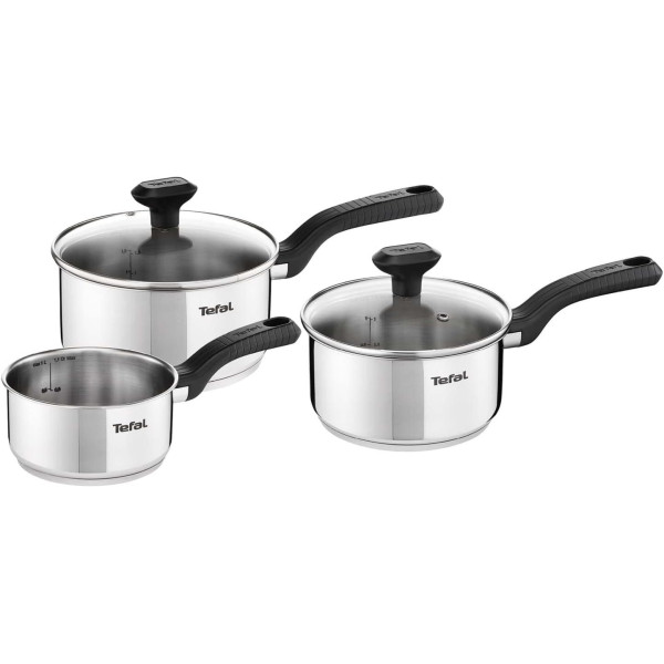 Tefal Ingenio Batterie de cuisine 7 pièces, Induction, Revêtement antiadhésif, Empilable, Gain de place, Indicateur de 2