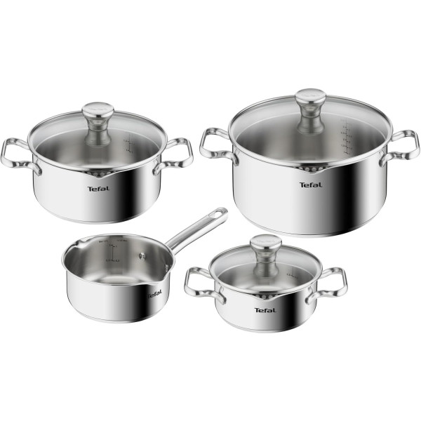 Tefal Ingenio Batterie de cuisine 7 pièces, Induction, Revêtement antiadhésif, Empilable, Gain de place, Indicateur de 2