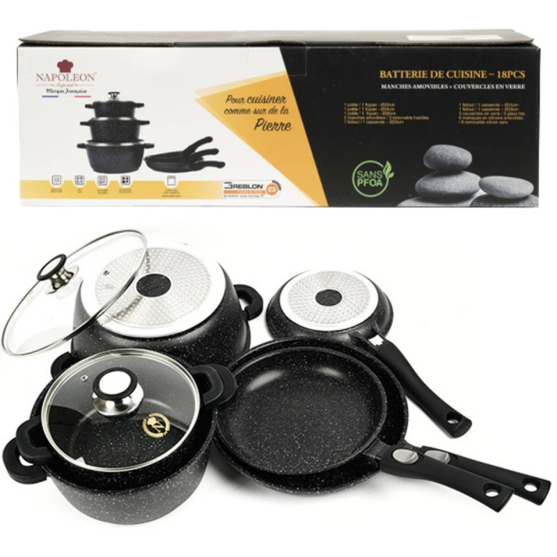 NAPOLEON IMPERIAL Batterie de cuisine 18 Piéces induction