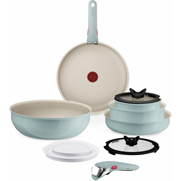 Tefal Ingenio Serenity, Batterie de cuisine 11pièces, Revêtement antiadhésif, Induction, empilable, L828SB04