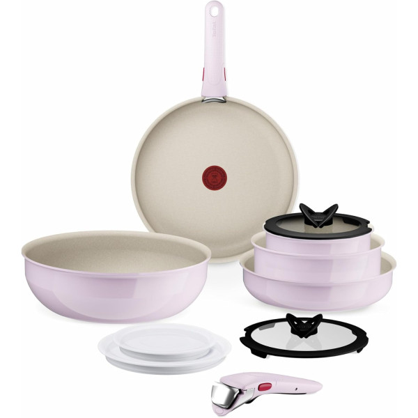 Tefal Ingenio Serenity, Batterie de cuisine 11pièces, Revêtement antiadhésif, Induction, Empilable, L830SB04