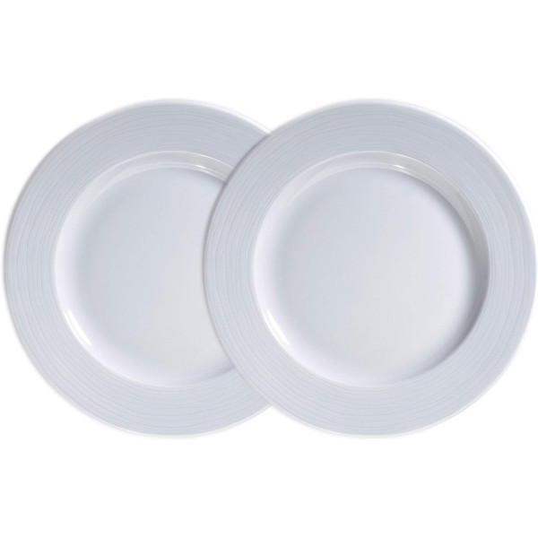 Kahla Nature Lot de 2 assiettes en porcelaine Blanc 26 cm