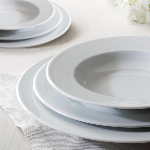 Kahla Nature Lot de 2 assiettes en porcelaine Blanc 26 cm 2