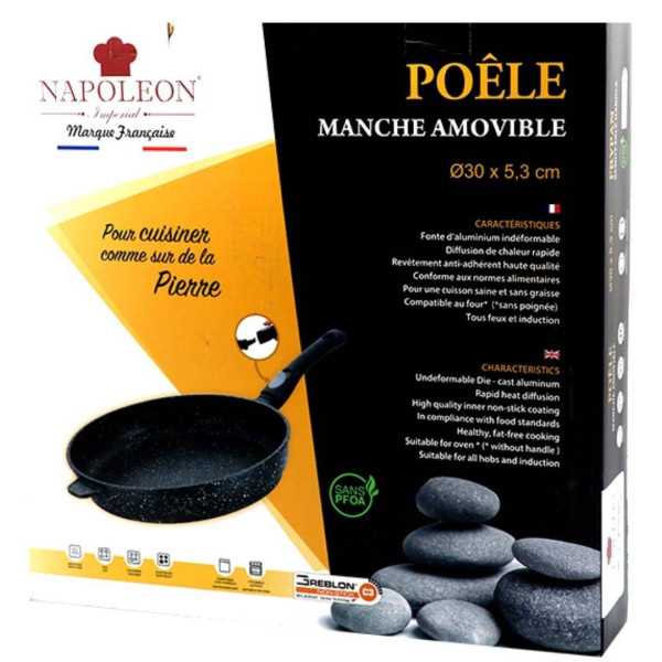 Pôele Napoléon 30 cm avec manche amovible